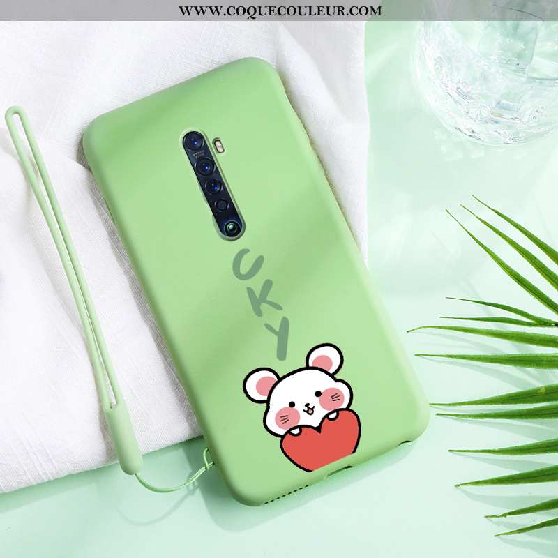 Étui Oppo Reno2 Mode Tendance Nouveau, Coque Oppo Reno2 Protection Simple Verte