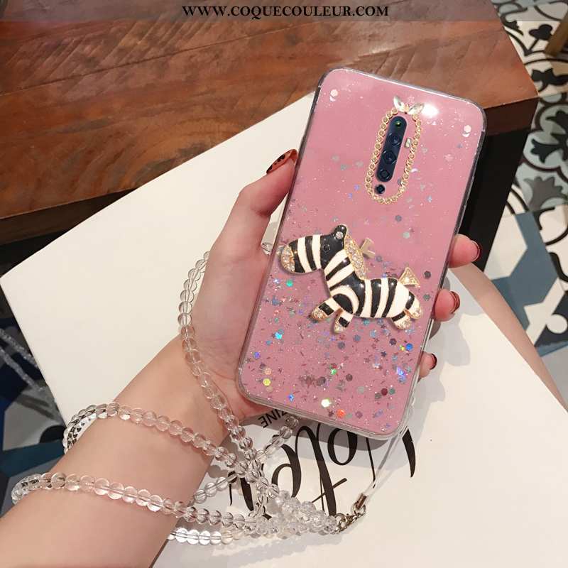 Coque Oppo Reno2 Z Fluide Doux Incassable Étui, Housse Oppo Reno2 Z Protection Créatif Verte