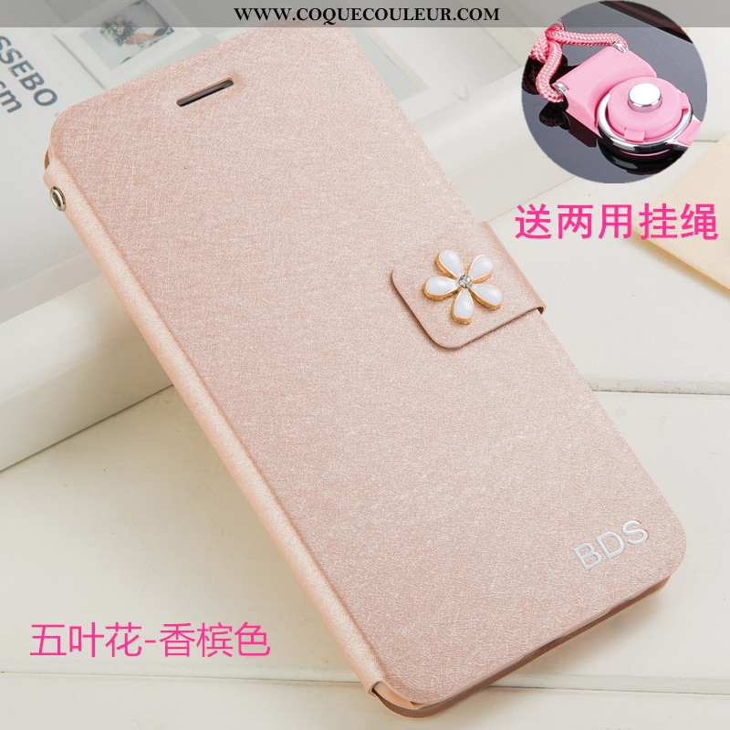 Housse Oppo Reno2 Z Protection Incassable Cuir, Étui Oppo Reno2 Z Strass Support Champagne