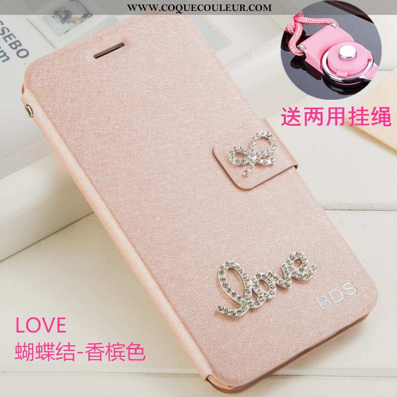 Housse Oppo Reno2 Z Protection Incassable Cuir, Étui Oppo Reno2 Z Strass Support Champagne