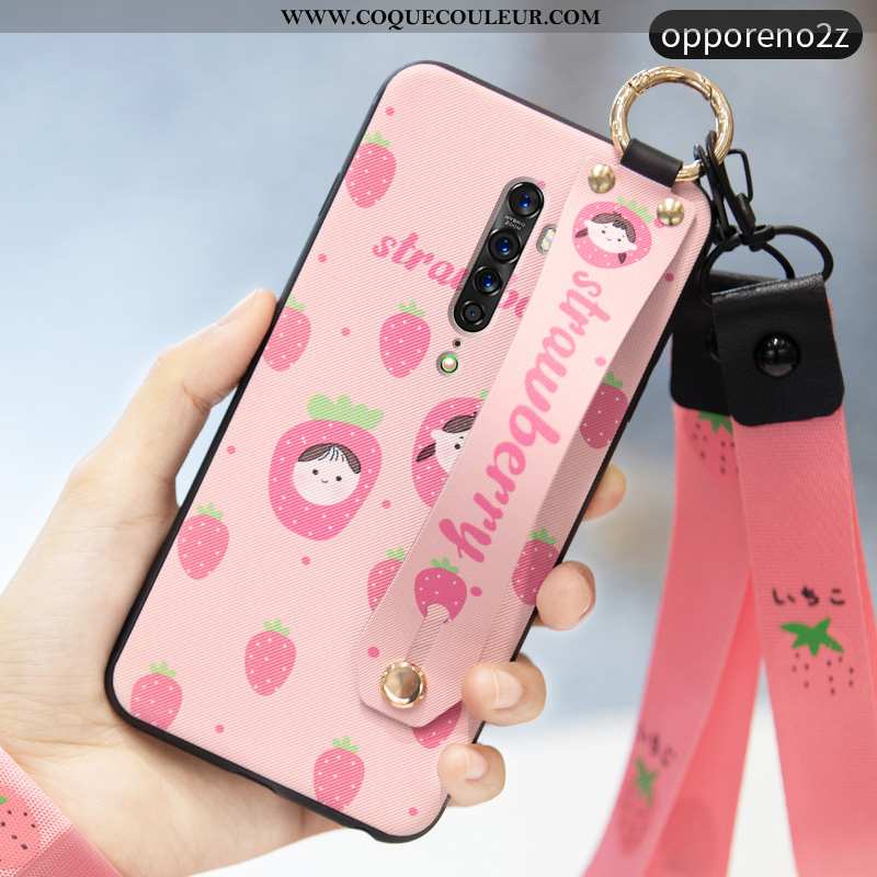 Coque Oppo Reno2 Z Tendance Protection Incassable, Housse Oppo Reno2 Z Fluide Doux Cœur Verte