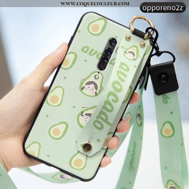 Coque Oppo Reno2 Z Tendance Protection Incassable, Housse Oppo Reno2 Z Fluide Doux Cœur Verte