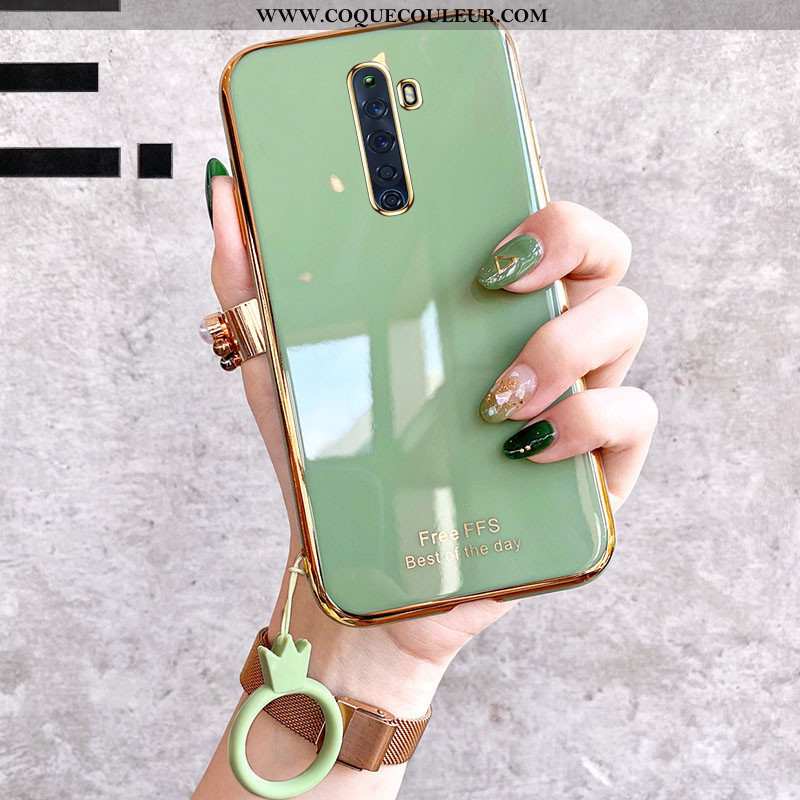 Coque Oppo Reno2 Z Silicone Créatif Net Rouge, Housse Oppo Reno2 Z Mode Protection Verte