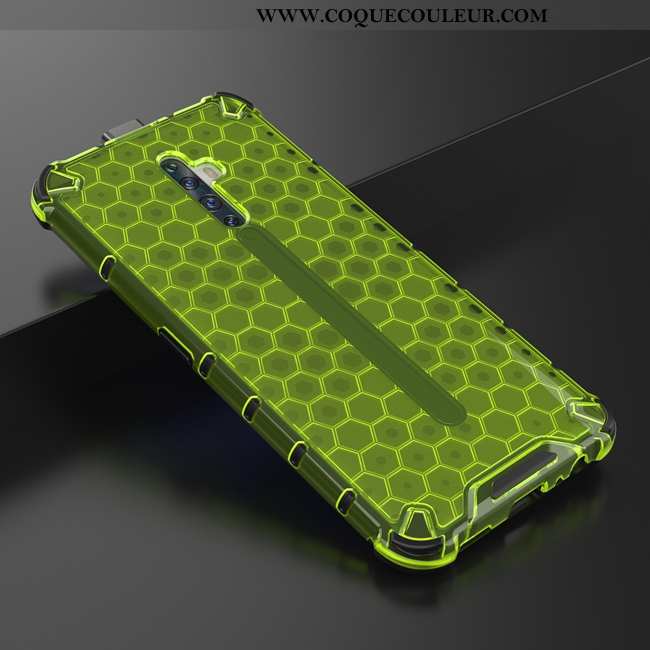 Étui Oppo Reno2 Z Personnalité Coque Protection, Oppo Reno2 Z Créatif Délavé En Daim Verte