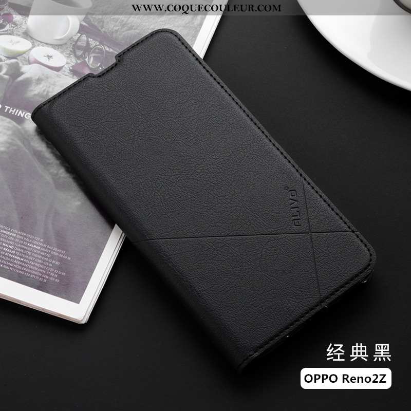 Coque Oppo Reno2 Z Fluide Doux Protection Bleu, Housse Oppo Reno2 Z Silicone Téléphone Portable Bleu