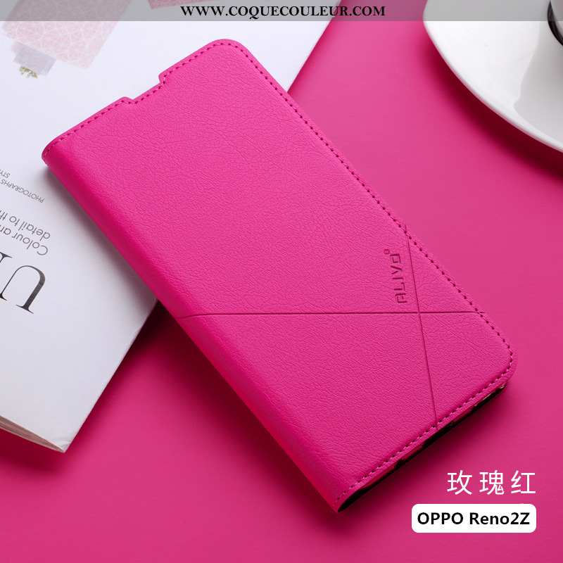 Coque Oppo Reno2 Z Fluide Doux Protection Bleu, Housse Oppo Reno2 Z Silicone Téléphone Portable Bleu