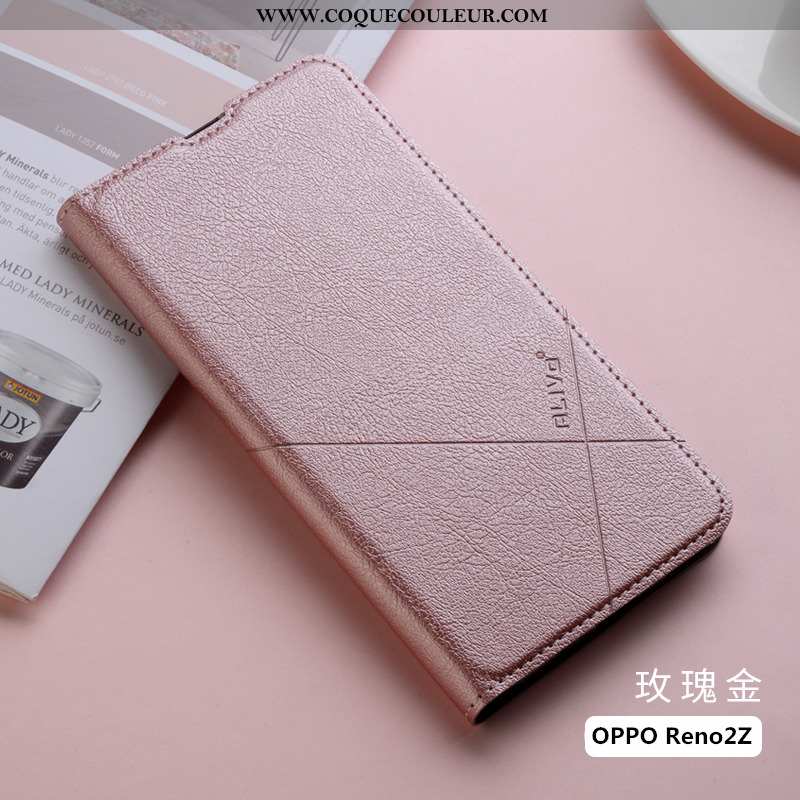 Coque Oppo Reno2 Z Fluide Doux Protection Bleu, Housse Oppo Reno2 Z Silicone Téléphone Portable Bleu