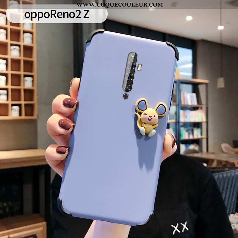 Étui Oppo Reno2 Z Charmant Coque Amoureux, Oppo Reno2 Z Ultra Protection Bleu