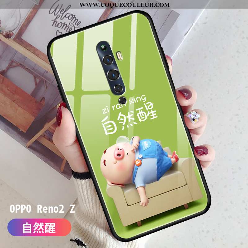 Coque Oppo Reno2 Z Charmant Protection Silicone, Housse Oppo Reno2 Z Tendance Verte