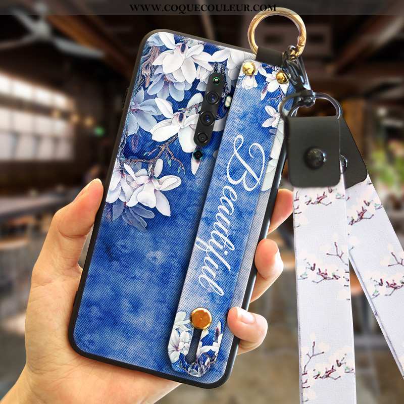 Étui Oppo Reno2 Z Silicone Coque Fluide Doux, Oppo Reno2 Z Protection Bleu