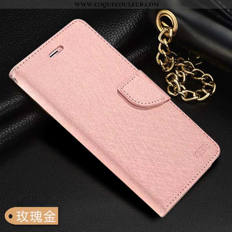 Coque Oppo Rx17 Neo Protection Cuir Rouge, Housse Oppo Rx17 Neo Tendance Fluide Doux Rose