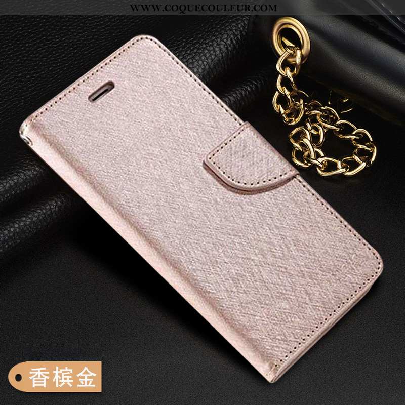 Coque Oppo Rx17 Neo Protection Cuir Rouge, Housse Oppo Rx17 Neo Tendance Fluide Doux Rose