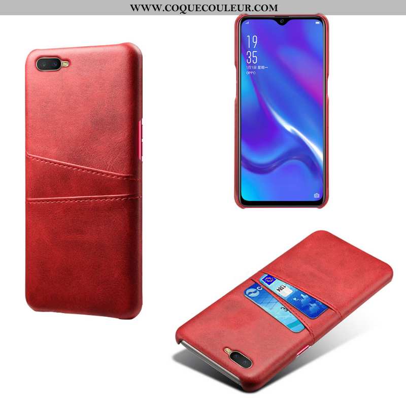 Coque Oppo Rx17 Neo Protection Gris Qualité, Housse Oppo Rx17 Neo Cuir Étui