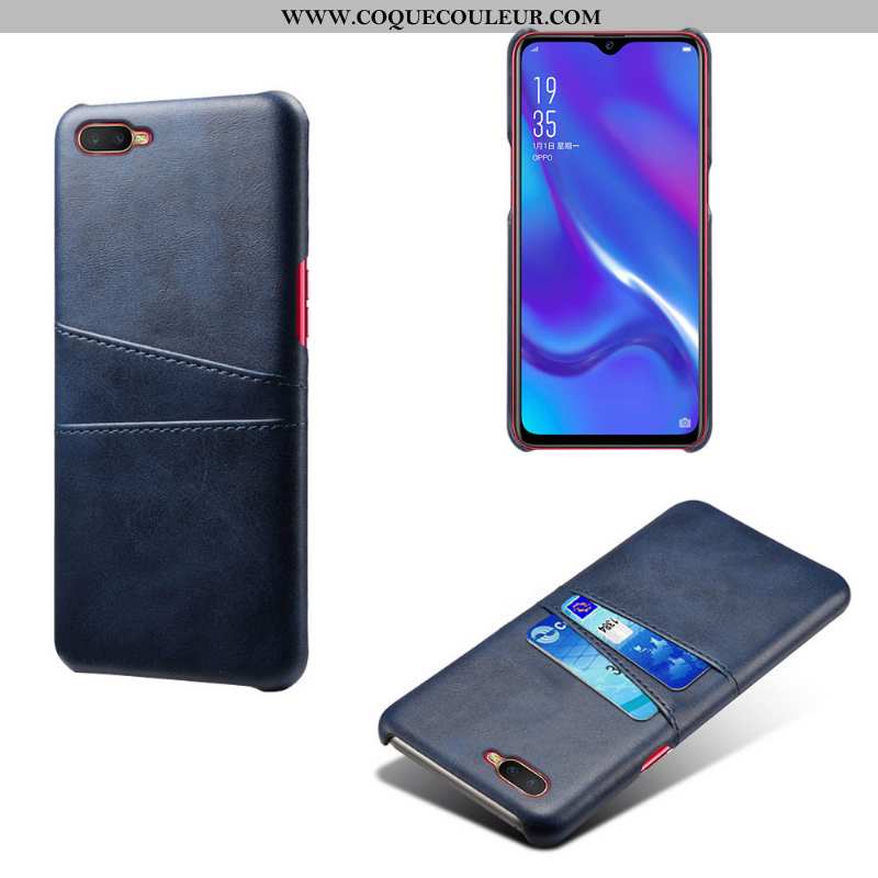 Coque Oppo Rx17 Neo Protection Gris Qualité, Housse Oppo Rx17 Neo Cuir Étui