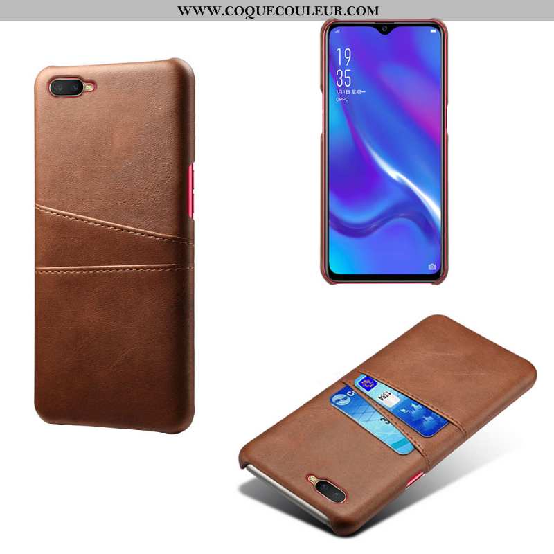 Coque Oppo Rx17 Neo Protection Gris Qualité, Housse Oppo Rx17 Neo Cuir Étui