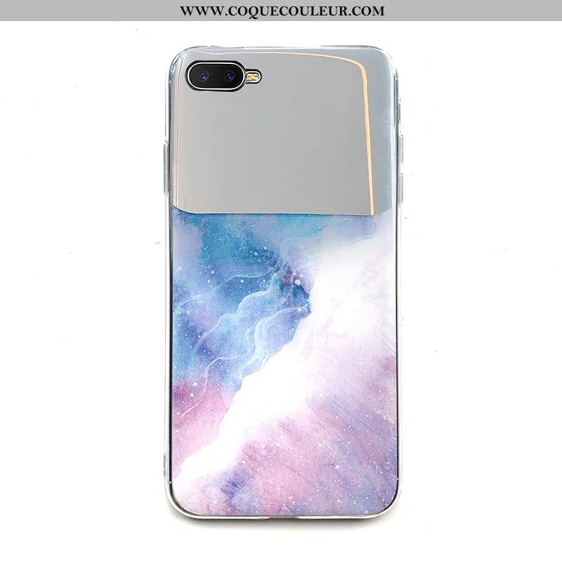 Étui Oppo Rx17 Neo Fluide Doux Miroir Incassable, Coque Oppo Rx17 Neo Silicone Protection Violet