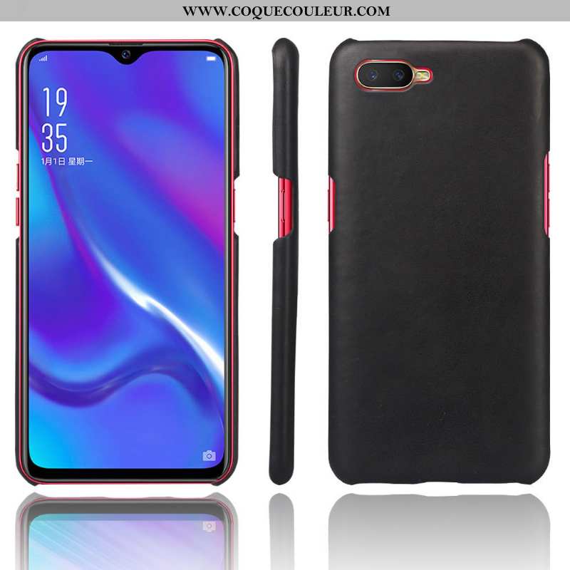 Coque Oppo Rx17 Neo Cuir Étui Marron, Housse Oppo Rx17 Neo Protection Marron