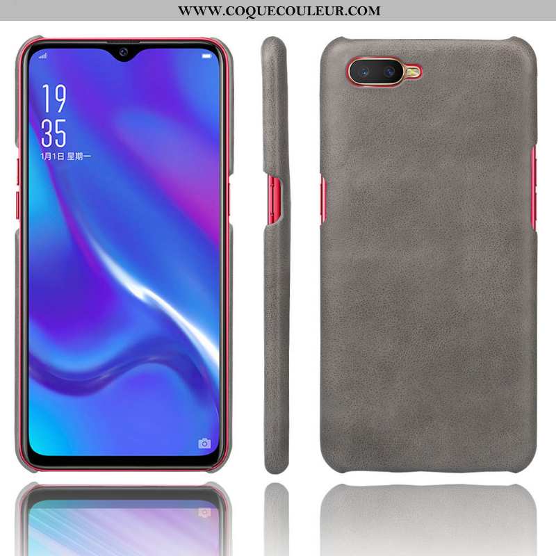 Coque Oppo Rx17 Neo Cuir Étui Marron, Housse Oppo Rx17 Neo Protection Marron