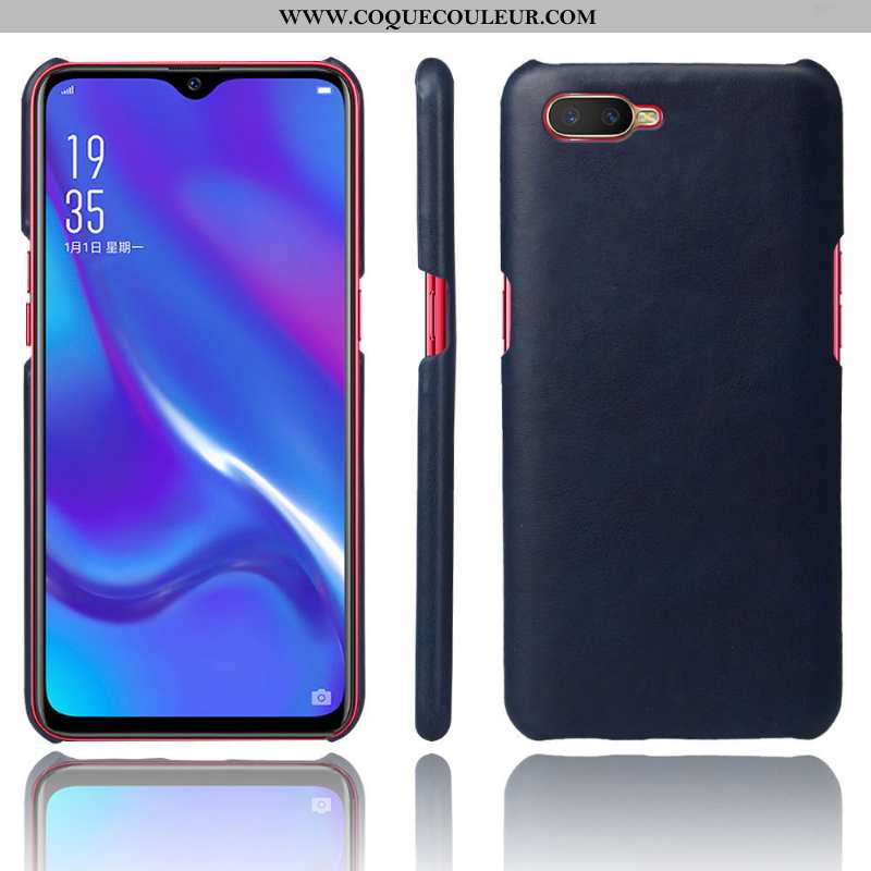 Coque Oppo Rx17 Neo Cuir Étui Marron, Housse Oppo Rx17 Neo Protection Marron