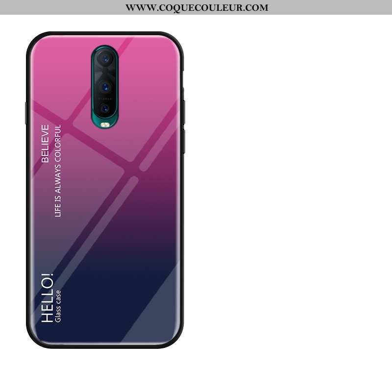 Housse Oppo Rx17 Pro Protection Étui Membrane, Oppo Rx17 Pro Verre Rouge