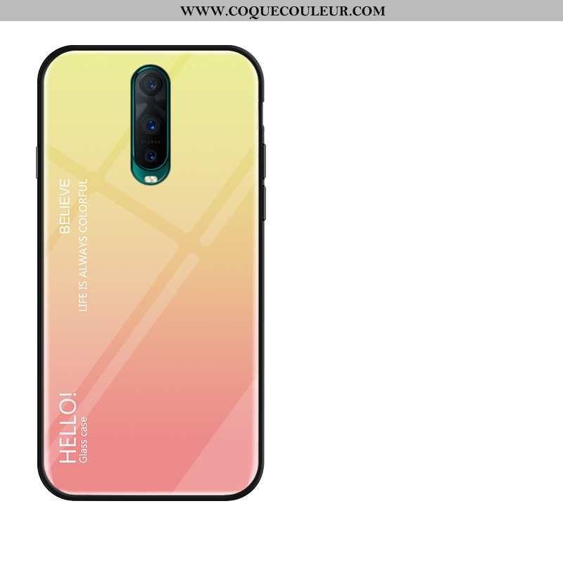 Housse Oppo Rx17 Pro Protection Étui Membrane, Oppo Rx17 Pro Verre Rouge