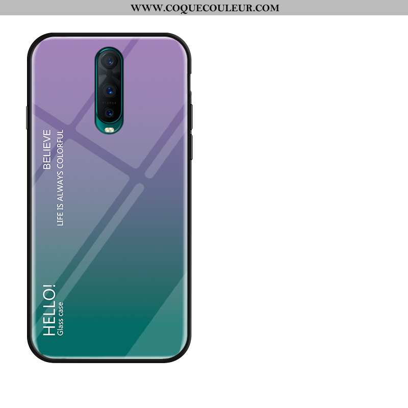 Housse Oppo Rx17 Pro Protection Étui Membrane, Oppo Rx17 Pro Verre Rouge