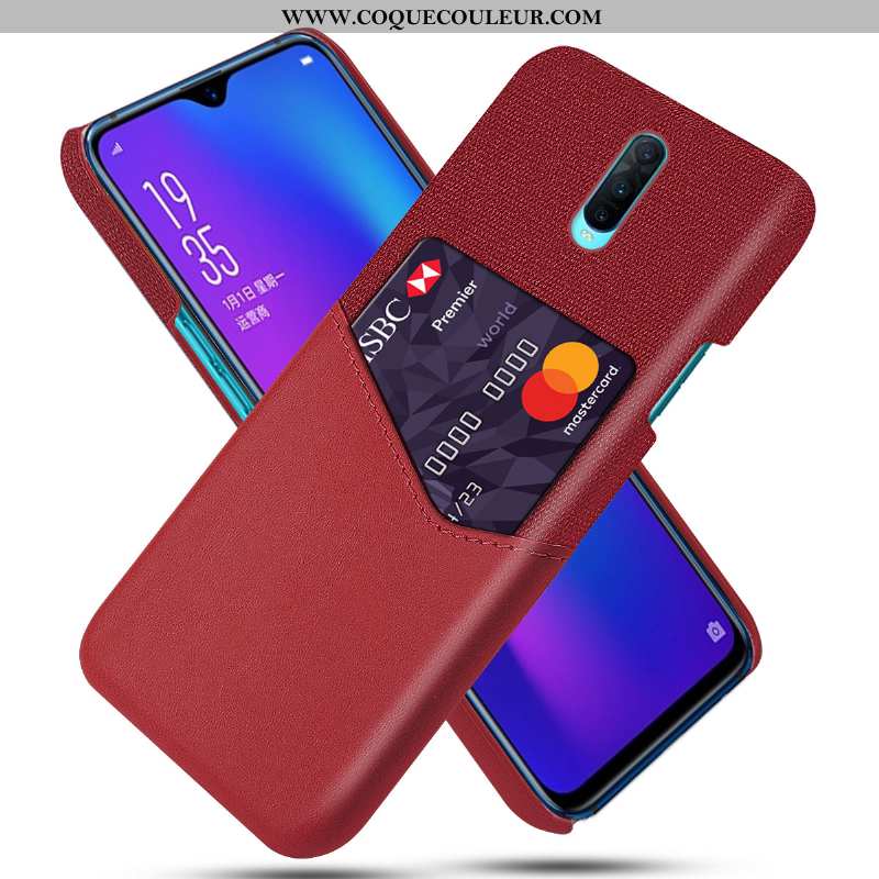 Étui Oppo Rx17 Pro Personnalité Incassable Téléphone Portable, Coque Oppo Rx17 Pro Cuir Gris