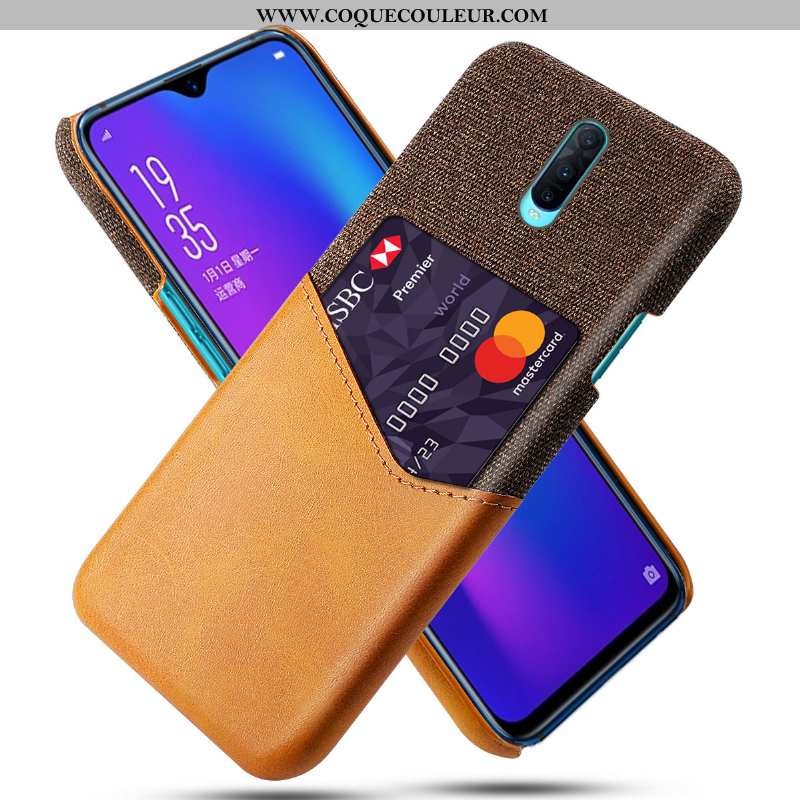 Étui Oppo Rx17 Pro Personnalité Incassable Téléphone Portable, Coque Oppo Rx17 Pro Cuir Gris