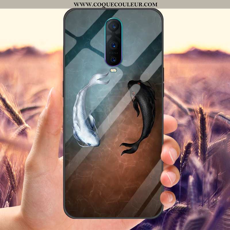 Coque Oppo Rx17 Pro Personnalité Étui Miroir, Housse Oppo Rx17 Pro Protection Noir