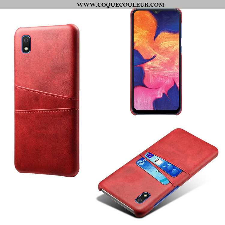 Housse Samsung Galaxy A10 Personnalité Étui Incassable, Samsung Galaxy A10 Cuir Petit Rouge