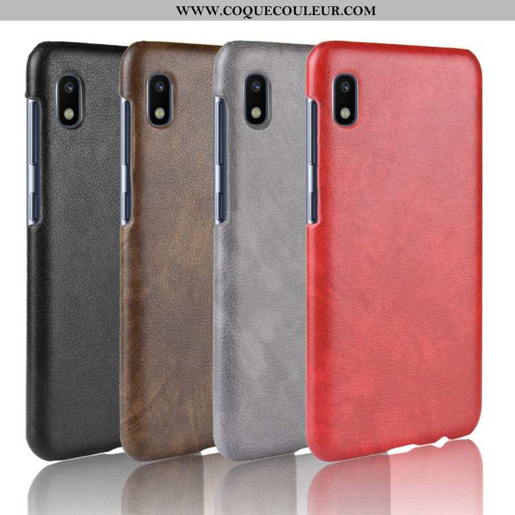 Étui Samsung Galaxy A10 Protection Difficile Modèle Fleurie, Coque Samsung Galaxy A10 Cuir Rouge