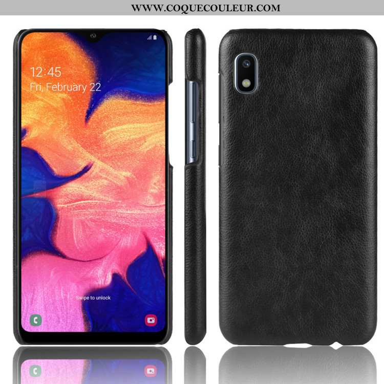 Étui Samsung Galaxy A10 Protection Difficile Modèle Fleurie, Coque Samsung Galaxy A10 Cuir Rouge