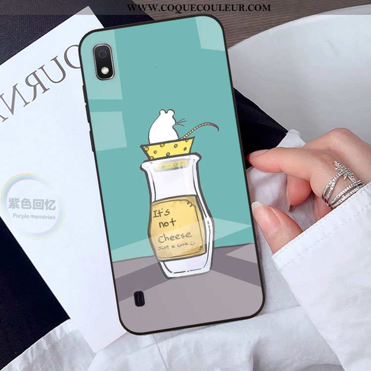 Coque Samsung Galaxy A10 Verre Étoile Charmant, Housse Samsung Galaxy A10 Dessin Animé Jaune