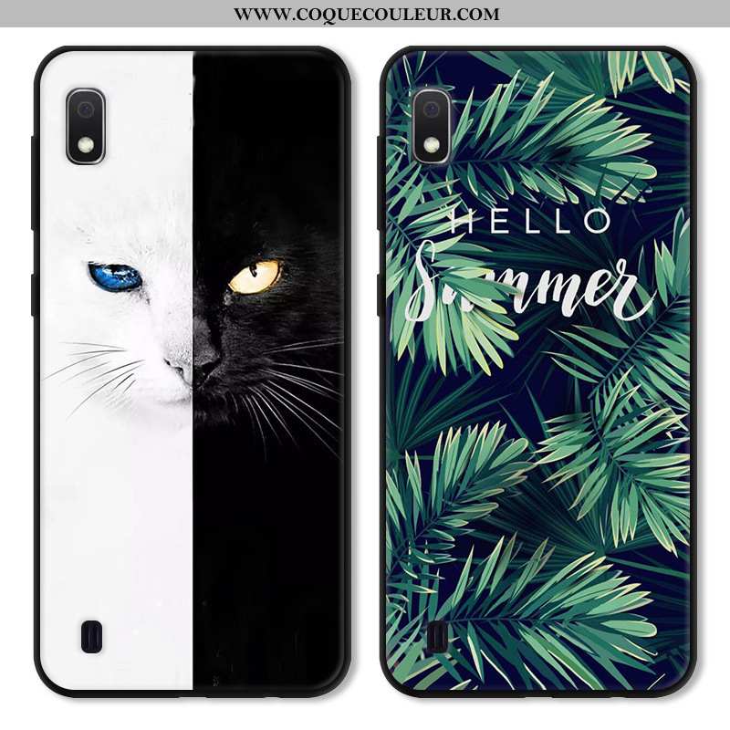 Housse Samsung Galaxy A10 Personnalité Coque Étui, Étui Samsung Galaxy A10 Créatif Incassable Verte