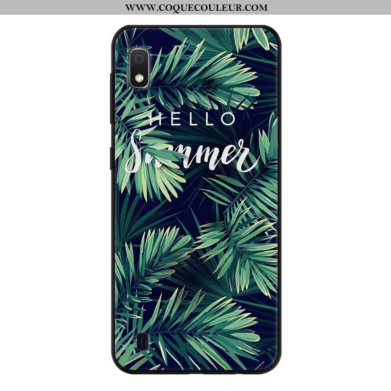 Housse Samsung Galaxy A10 Personnalité Coque Étui, Étui Samsung Galaxy A10 Créatif Incassable Verte