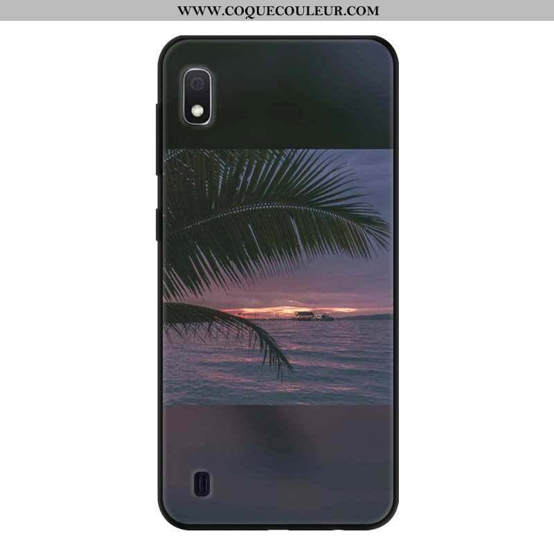 Housse Samsung Galaxy A10 Personnalité Coque Étui, Étui Samsung Galaxy A10 Créatif Incassable Verte