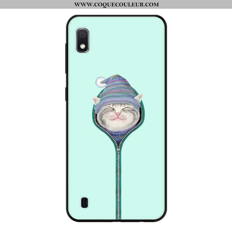 Housse Samsung Galaxy A10 Personnalité Coque Étui, Étui Samsung Galaxy A10 Créatif Incassable Verte