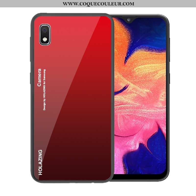 Étui Samsung Galaxy A10 Verre Coque, Coque Samsung Galaxy A10 Tendance Dégradé Bleu Foncé