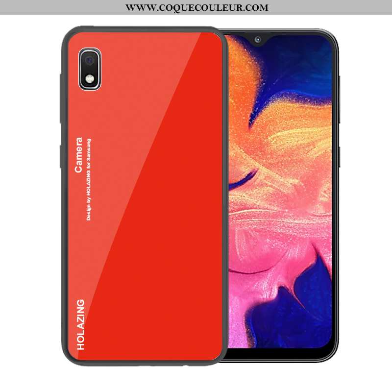 Étui Samsung Galaxy A10 Verre Coque, Coque Samsung Galaxy A10 Tendance Dégradé Bleu Foncé