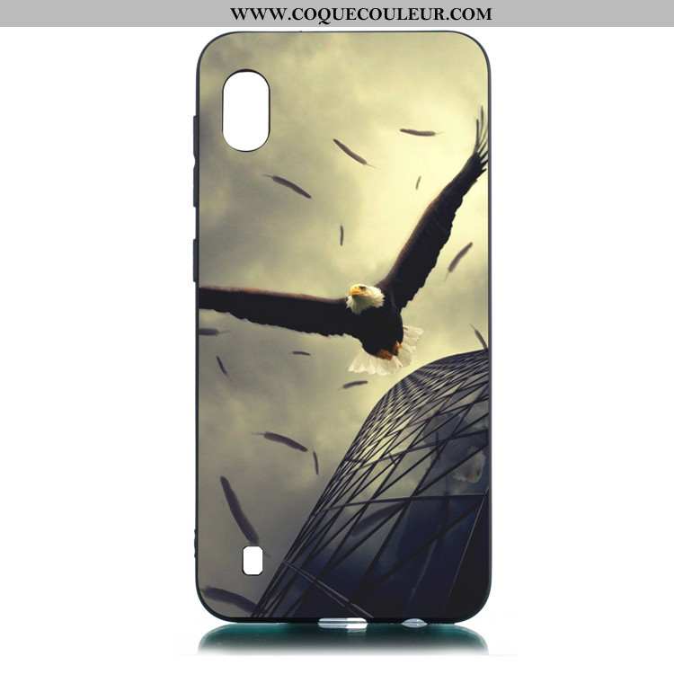 Étui Samsung Galaxy A10 Fluide Doux Étoile Noir, Coque Samsung Galaxy A10 Dessin Animé Noir