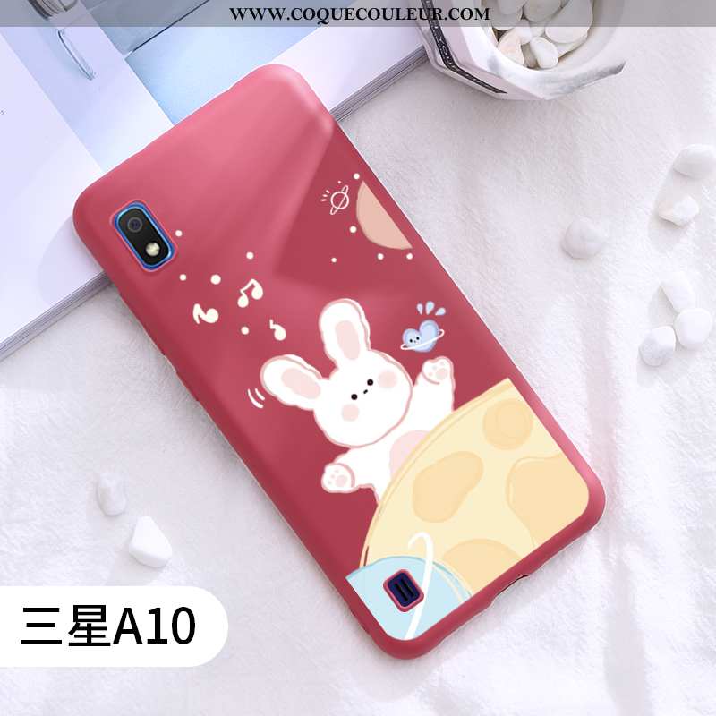 Coque Samsung Galaxy A10 Tendance Silicone Charmant, Housse Samsung Galaxy A10 Fluide Doux Lapin Gri