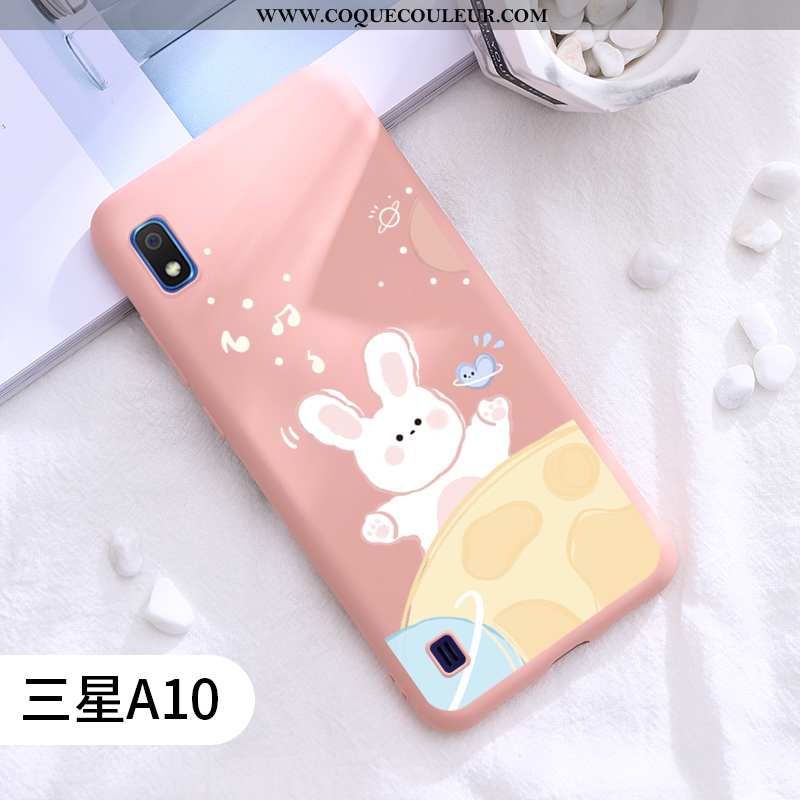 Coque Samsung Galaxy A10 Tendance Silicone Charmant, Housse Samsung Galaxy A10 Fluide Doux Lapin Gri