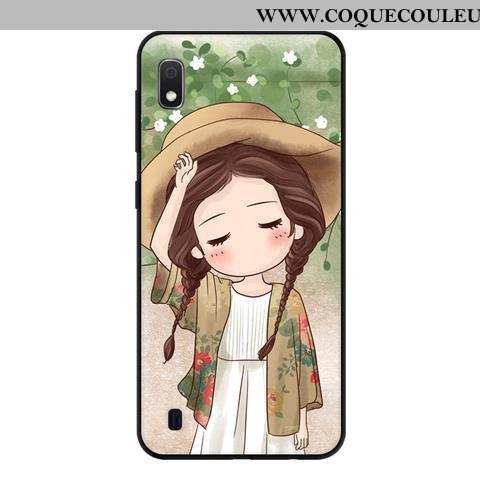 Coque Samsung Galaxy A10 Délavé En Daim Étoile Frais, Housse Samsung Galaxy A10 Fluide Doux Protecti