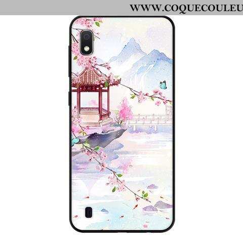 Coque Samsung Galaxy A10 Délavé En Daim Étoile Frais, Housse Samsung Galaxy A10 Fluide Doux Protecti