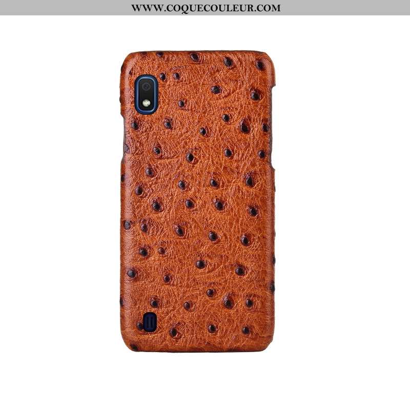 Housse Samsung Galaxy A10 Mode Marron Nouveau, Étui Samsung Galaxy A10 Protection Cuir Véritable