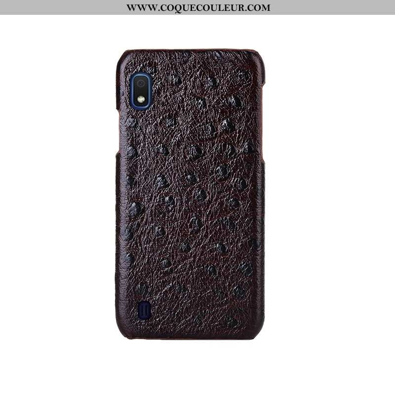 Housse Samsung Galaxy A10 Mode Marron Nouveau, Étui Samsung Galaxy A10 Protection Cuir Véritable