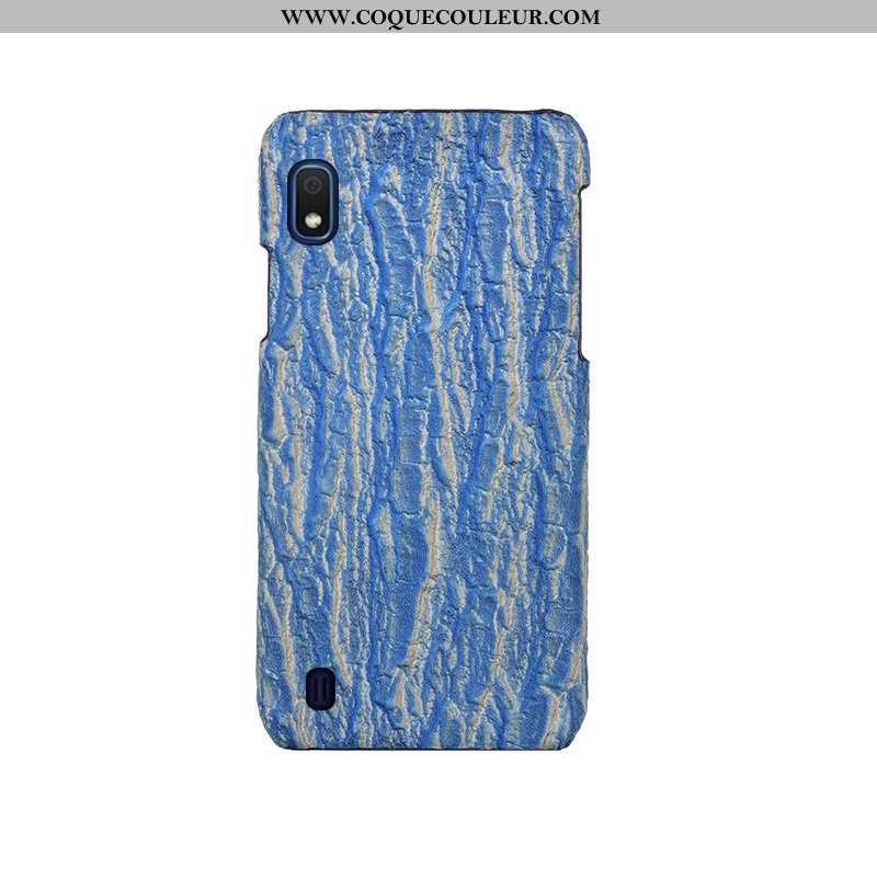 Coque Samsung Galaxy A10 Protection Personnalisé Cuir, Housse Samsung Galaxy A10 Luxe Créatif Bleu