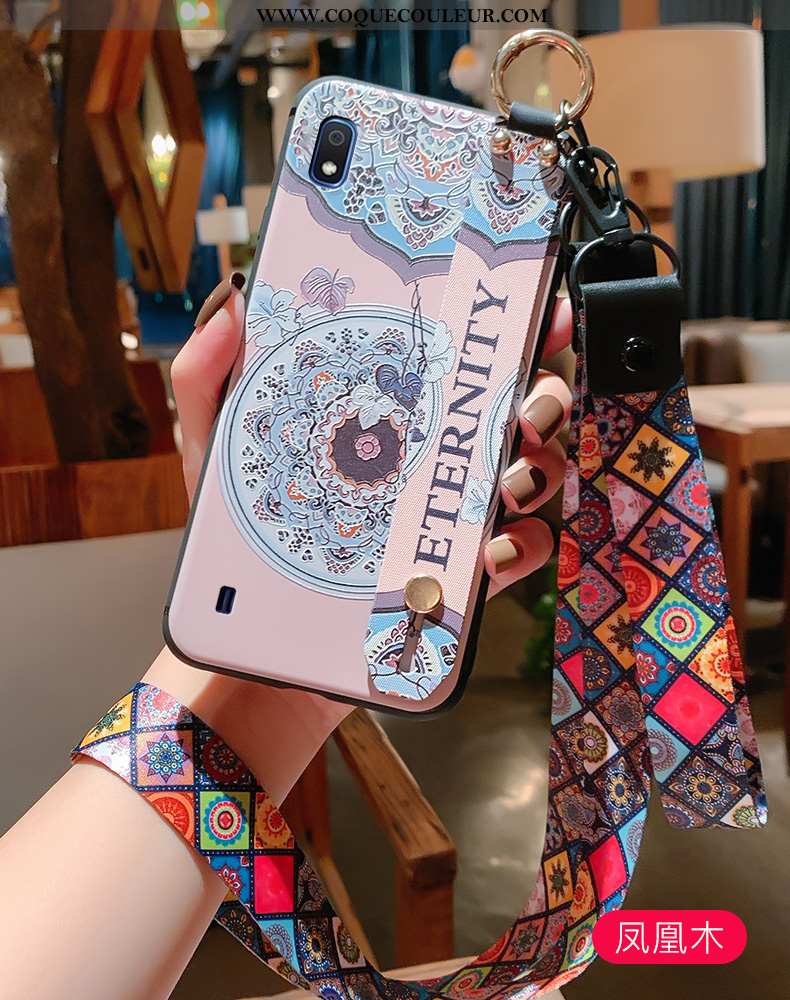 Housse Samsung Galaxy A10 Protection Tout Compris Vintage, Étui Samsung Galaxy A10 Ornements Suspend