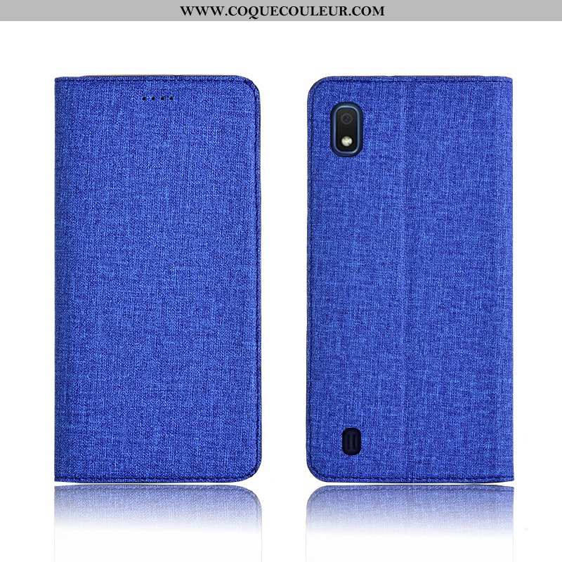 Housse Samsung Galaxy A10 Fluide Doux Bleu Étui, Étui Samsung Galaxy A10 Silicone Incassable