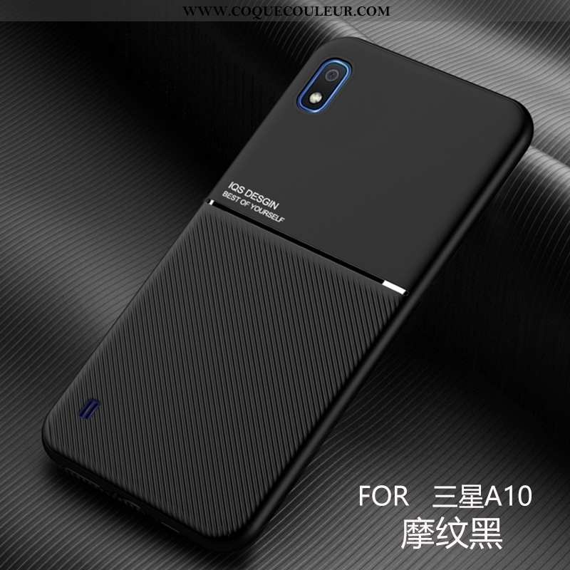 Coque Samsung Galaxy A10 Fluide Doux Étui Couleur Unie, Housse Samsung Galaxy A10 Protection Noir